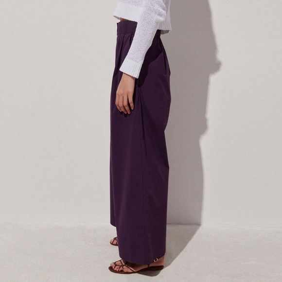Rachel Comey Coxsone Wide Leg Crisp Cotton Pants Size 4 Purple Eggplant $479 - Picture 4 of 15